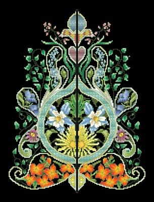 Stickvorlage Vickery Collection - Foliated Moorish Motif