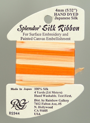 Rainbow GallerySplendor Silk Ribbon Farbe Orange Sherbet