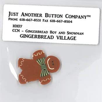 Just Another Button Company - Button Gingerbread Boy And Snowman