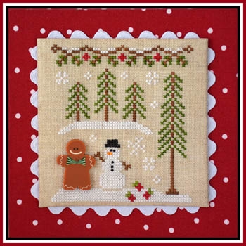 Stickvorlage Country Cottage Needleworks - Gingerbread Village 7 Gingerbread Boy And Snowman