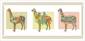 Stickvorlage Vickery Collection - Llama Parade