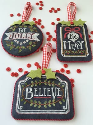 Stickvorlage Hands On Design - Chalkboard Ornaments - Christmas Collection 1