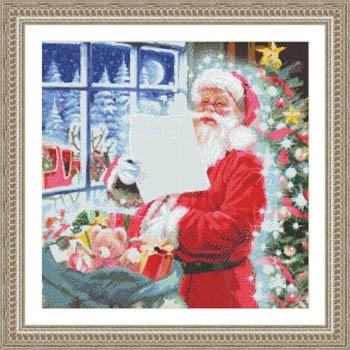 Stickvorlage Kustom Krafts - Santa Checking His List