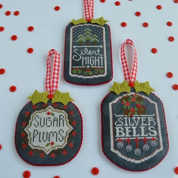 Stickvorlage Hands On Design - Chalkboard Ornaments - Christmas Collection 3