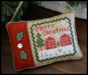 Merry Christmas Pillow - Little House Needleworks (Stickvorlage)