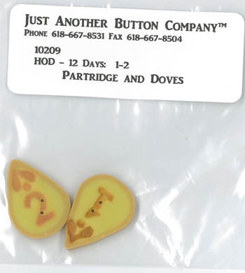 Just Another Button Company - Buttons 12 Days Partridge & Doves