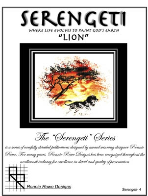 Stickvorlage Ronnie Rowe Designs - Serengeti Lion
