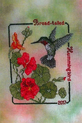 Stickvorlage Crossed Wing Collection - Broad Tailed Hummingbird