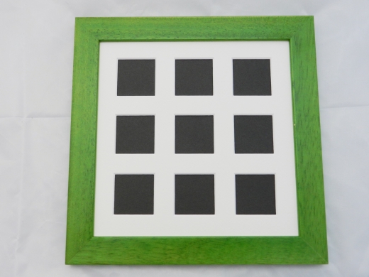 Bilderrahmen grün mit Passepartout 24x24 cm - Ausverkauf