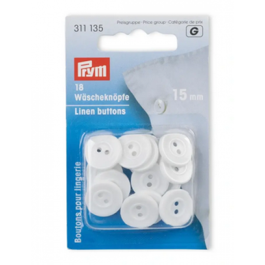 Wäscheknöpfe Kunststoff Ø 15 mm - Prym