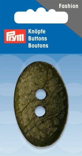 Knopf Kokos oval grün Ø 50 mm - Prym (Ausverkauf)