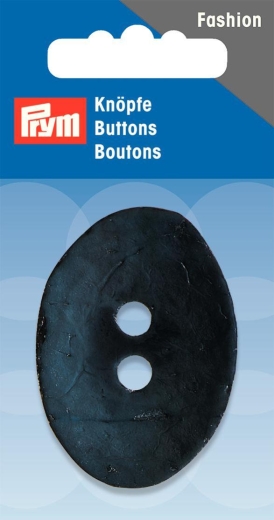Knopf Kokos oval dunkelblau Ø 50 mm - Prym (Ausverkauf)