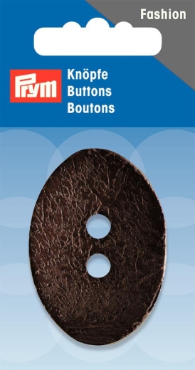 Knopf Kokos oval braun Ø 50 mm - Prym (Ausverkauf)