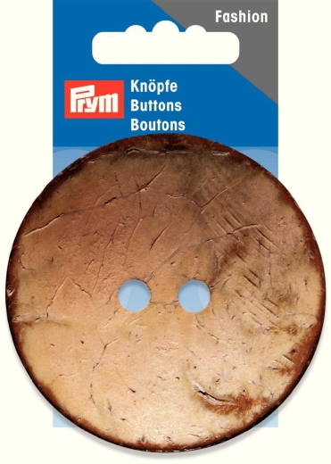 Knopf Kokos rund beige Ø 70 mm - Prym 318193 (Ausverkauf)