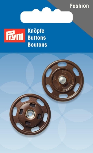 Annäh-Druckknopf Ø 25 mm braun - Prym (Ausverkauf)