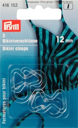 Bikini-Verschluss- Haken transparent Ø 12 mm - Prym 416152