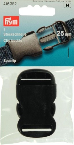 Steckschnallen 25 mm schwarz für Rucksäcke und Taschen - Prym 416352