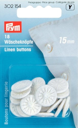 Wäscheknöpfe Zwirn Ø 15 mm - Prym 302154