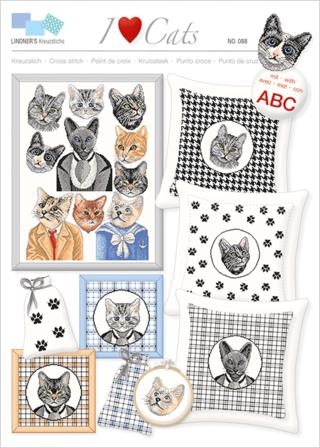 I love Cats - Lindners Kreuzstiche (Stickvorlage)