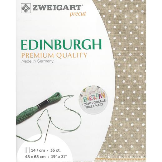 Zweigart Edinburgh Precut 35ct - 48x68 cm Farbe 5379 Petit Point natur-weiß - Ausverkauf