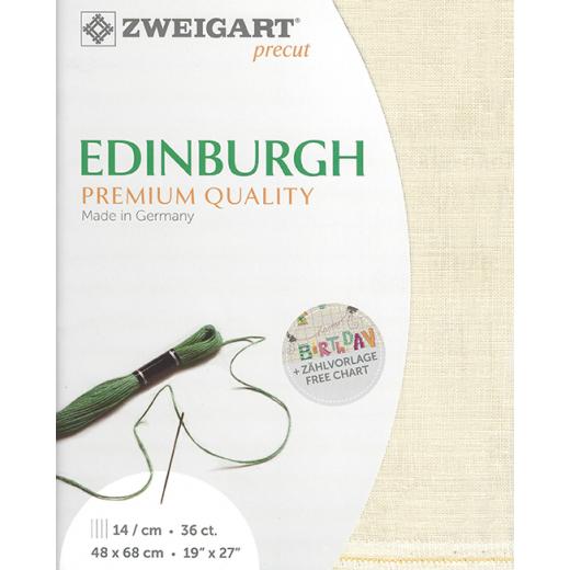 Zweigart Edinburgh Leinen 35ct - Farbe 222 creme (Precut 48x68 cm)