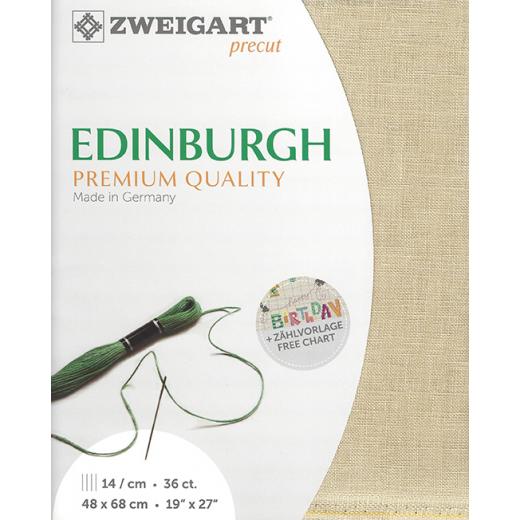Zweigart Edinburgh Leinen 35ct - Farbe 233 hellbeige (Precut 48x68 cm)