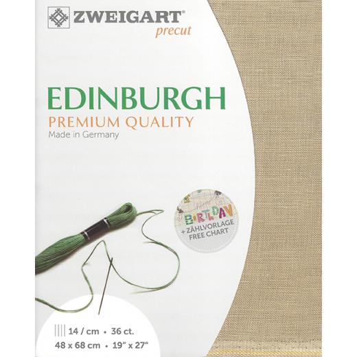 Zweigart Edinburgh Leinen 35ct - Farbe 309 flachs (Precut 48x68 cm)
