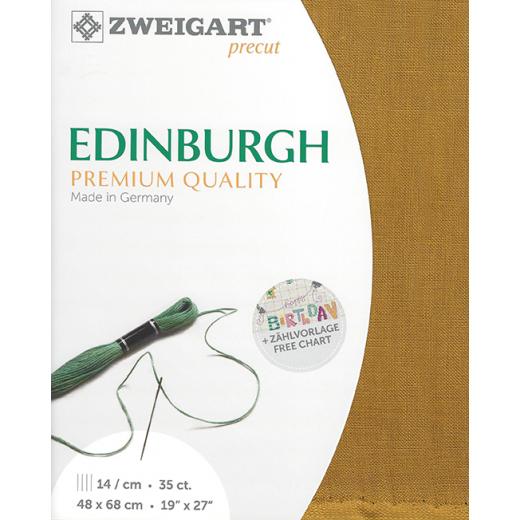 Zweigart Edinburgh Leinen 35ct - Farbe 4028 sahara (Precut 48x68 cm)