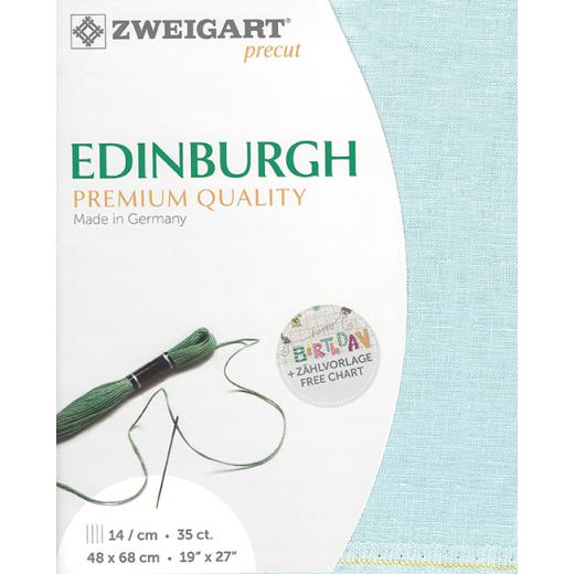 Zweigart Edinburgh Precut 35ct - 48x68 cm Farbe 5146 aqua