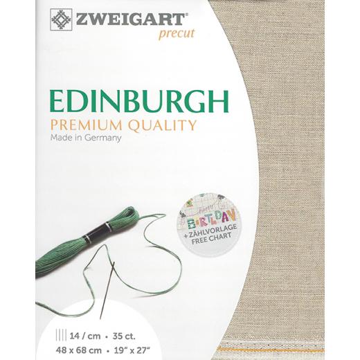Zweigart Edinburgh Precut 35ct - 48x68 cm Farbe 52 natur