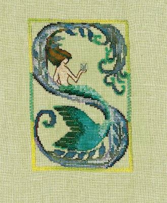 Stickvorlage Nora Corbett - Letters From Mermaids Buchstabe S