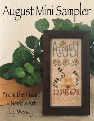 Stickvorlage From the Heart - August Mini Sampler