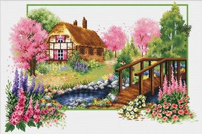 Stickpackung Needleart World - Spring Cottage