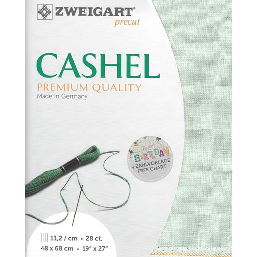 Zweigart Cashel Precut 28ct - 48x68 cm Farbe 6125 mint