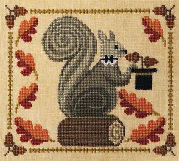 Stickvorlage Artful Offerings - Squirrely Acorn Banquet