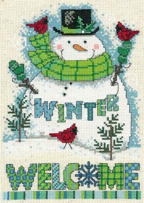 Stickvorlage Imaginating - Winter Welcome Snowman