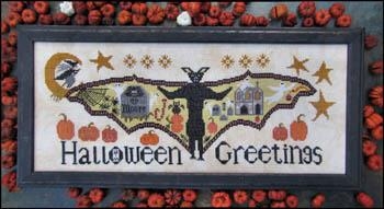 Stickvorlage Kathy Barrick - Halloween Greetings