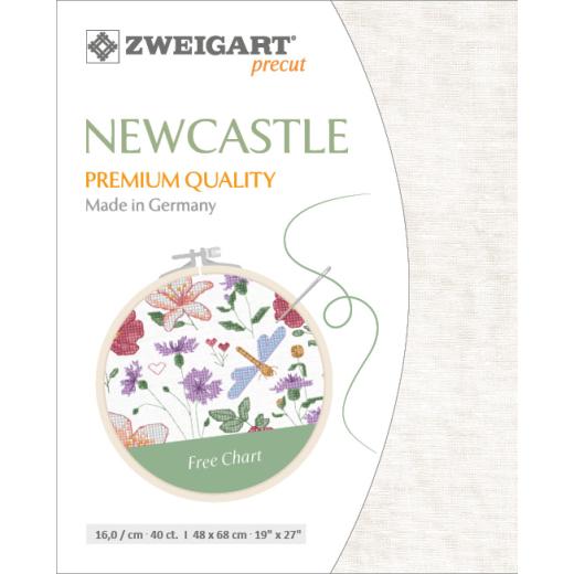 Zweigart Newcastle 40ct - Farbe 1079 vintage düne (Precut 48x68 cm)