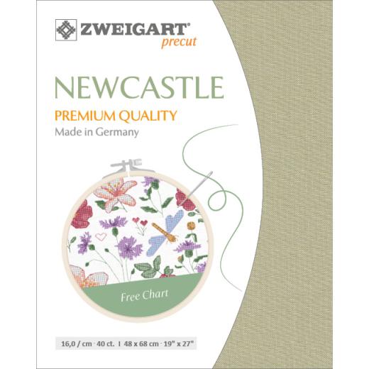 Zweigart Newcastle 40ct - Farbe 3018 chincilla (Precut 48x68 cm)