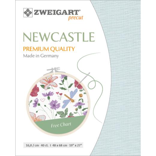 Zweigart Newcastle 40ct - Farbe 7106 blaugrau (Precut 48x68 cm)