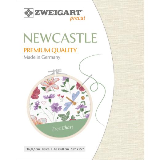 Zweigart Newcastle 40ct - Farbe 99 creme (Precut 48x68 cm)