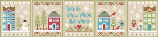 Stickvorlage Country Cottage Needleworks - Snow Place Like Home (Serie mit 5 Vorlagen)