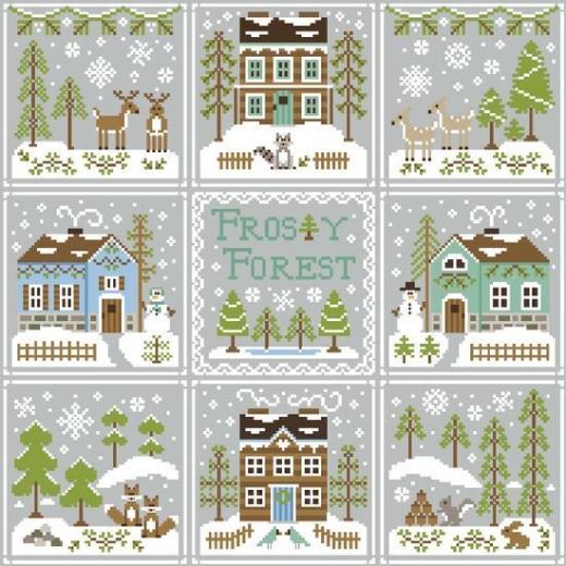 Stickvorlage Country Cottage Needleworks - Frosty Forest (Serie mit 9 Vorlagen)