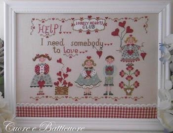 Stickvorlage Cuore E Batticuore - All You Need Is Love (Ausverkauf)