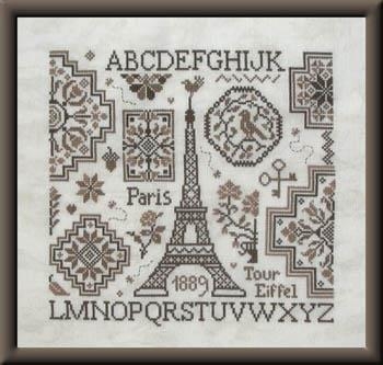 Stickvorlage Jardin Privé - Eiffel Quaker