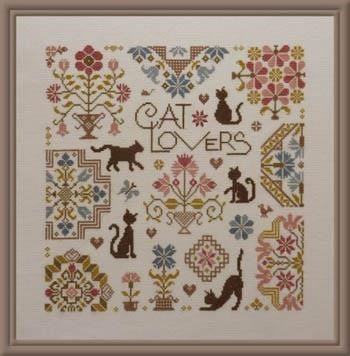 Stickvorlage Jardin Privé - Cat Lovers