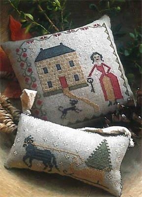 Stickvorlage Stacy Nash Primitives - Sleigh Bells Pinkeep & Ornament