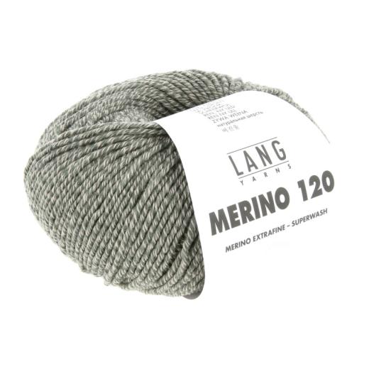 LANG YARNS Merino 120 - waldgrün - beige mouline (0155)