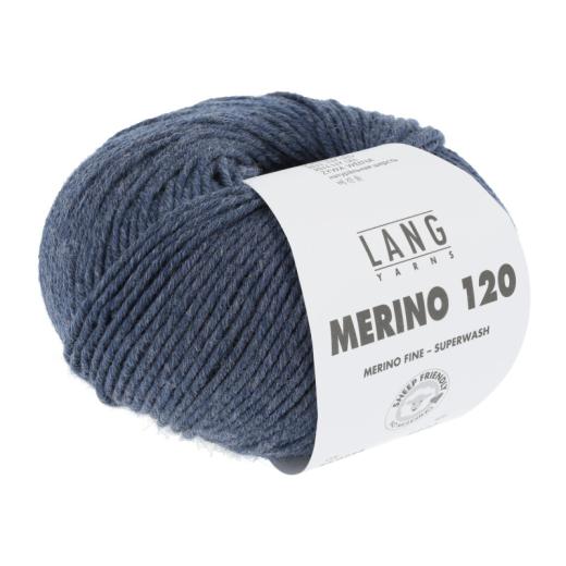 Merino 120 - Lang Yarns - jeans dunkel melange (0234)