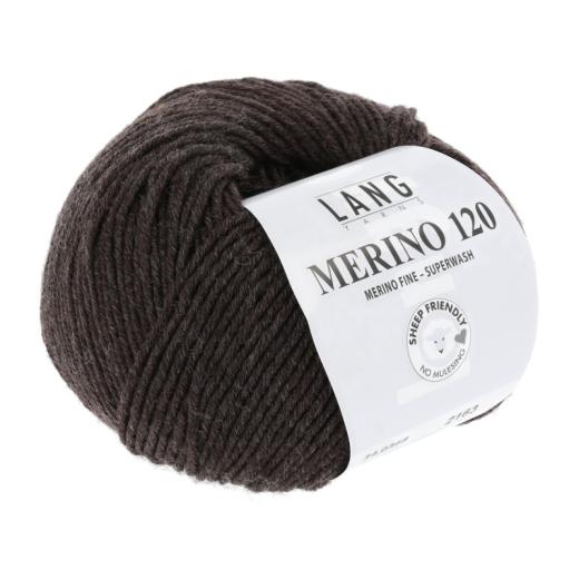 Merino 120 - Lang Yarns - dunkelbraun melange (0368)